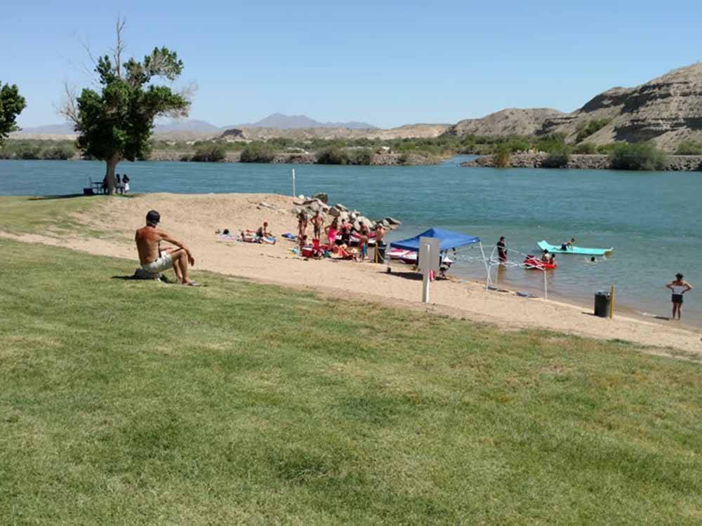 People playing at the beach at DESTINY RV RESORTS-MCINTYRE