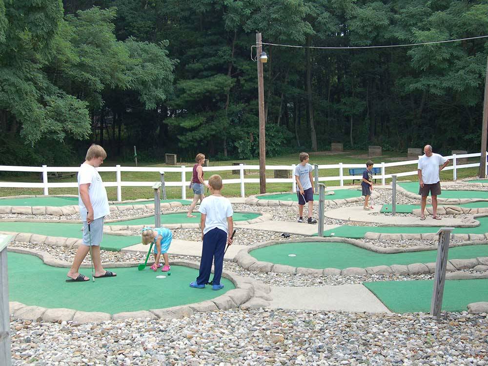 Miniature golf course at TWIN MILLS CAMPING RESORT