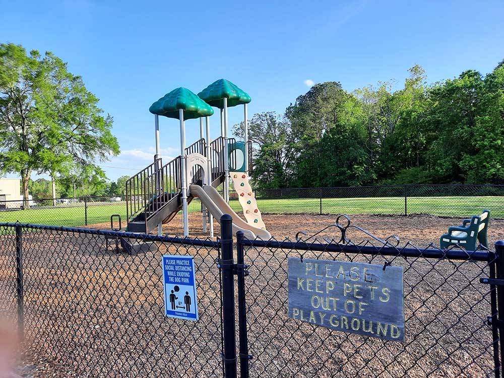 Playground for children and pets at CHATTANOOGA HOLIDAY TRAVEL PARK