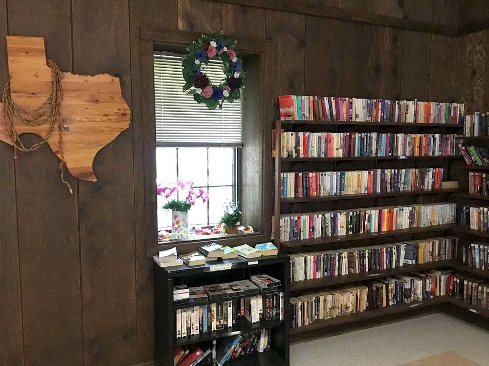 Library in office at TAKE-IT-EASY RV RESORT