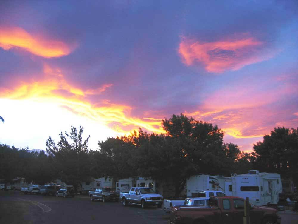 Sunset view at HIGHLANDS RV PARK