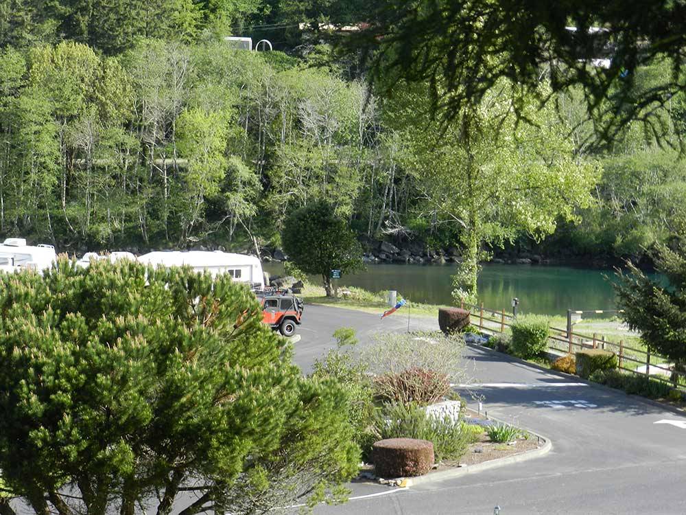 View of the resort and river at ATRIVERS EDGE RV RESORT