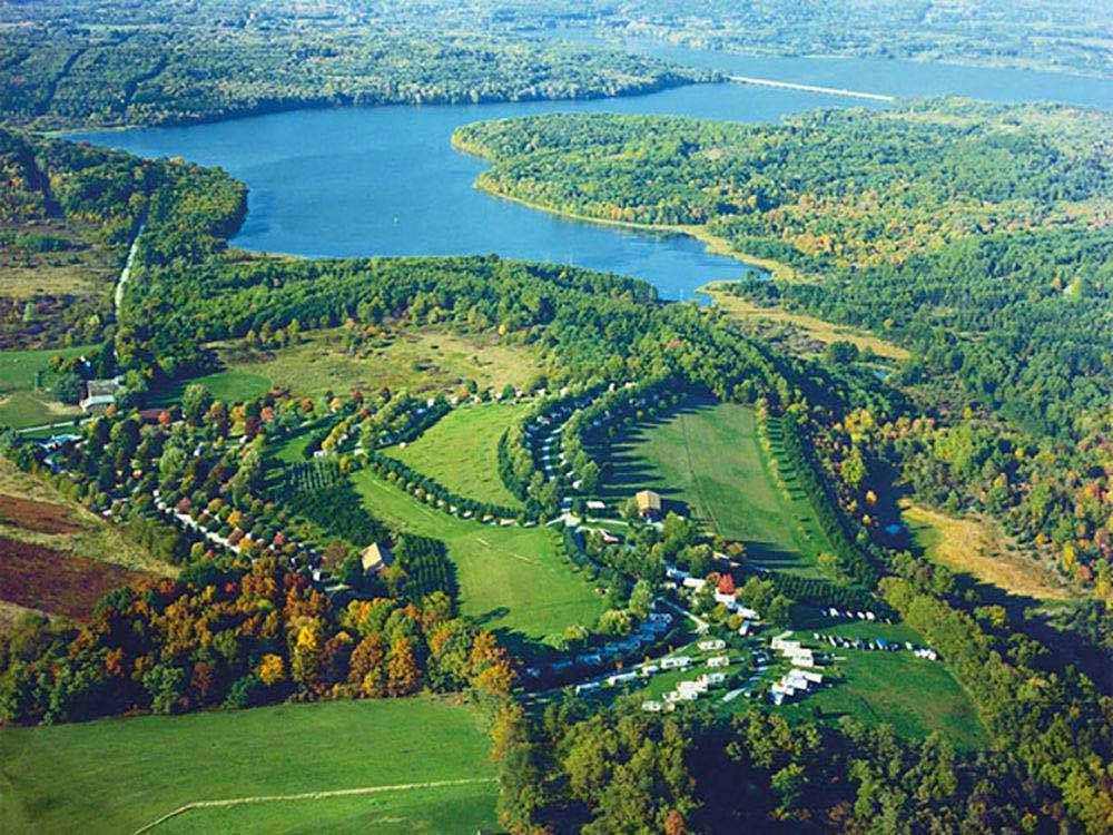 Magnificent aerial view at BEAR RUN CAMPGROUND