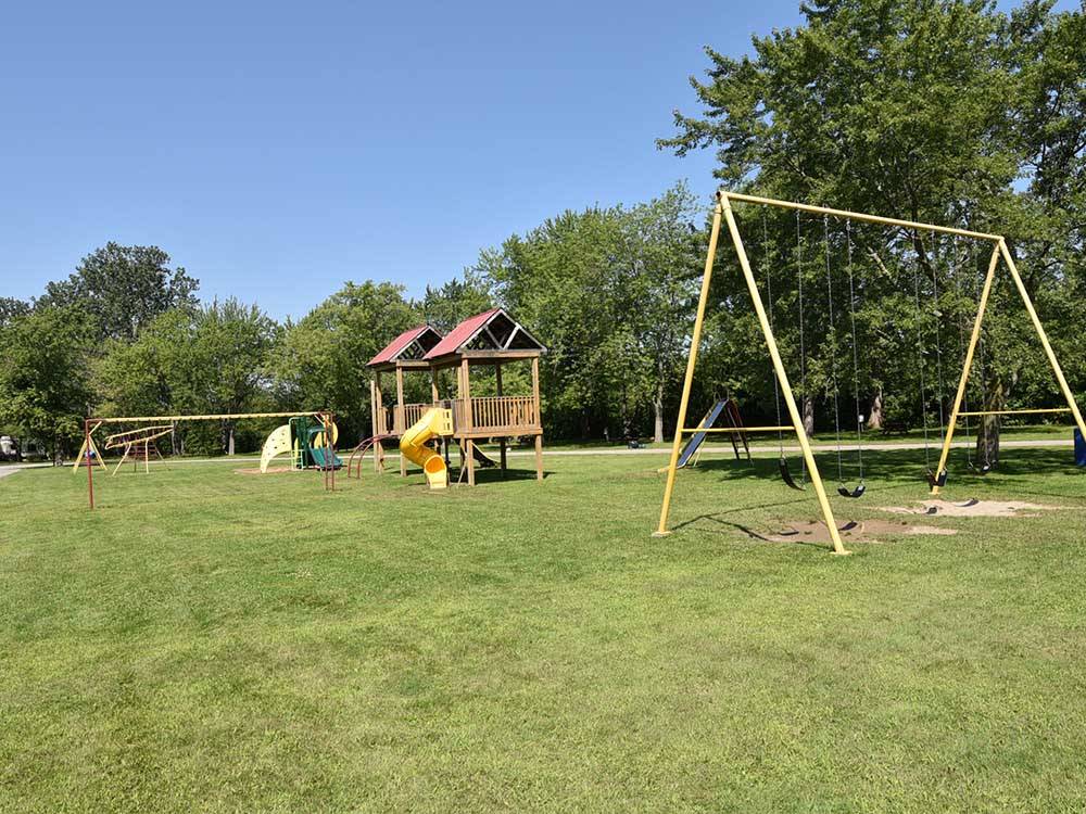 Playground with swings, slide and more at SCOTT'S FAMILY RV-PARK CAMPGROUND