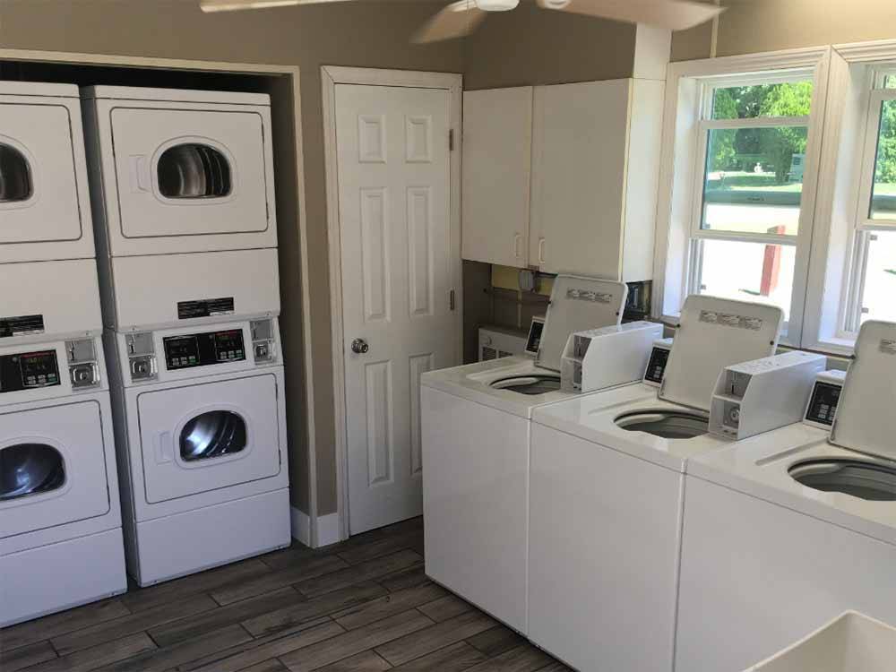 The washing machines and dryers at SPAULDING LAKE CAMPGROUND