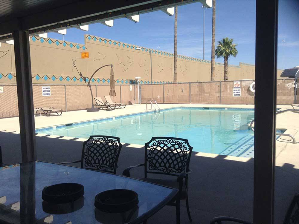 Swimming pool at campground at PRINCE OF TUCSON RV PARK