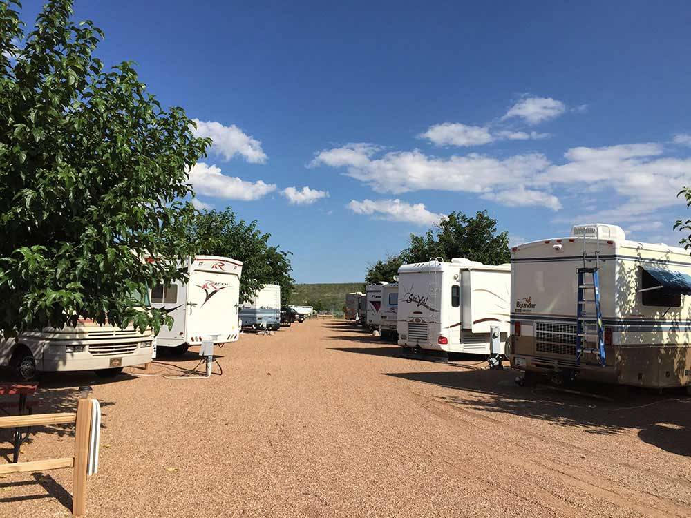 Trailers camping at TOMBSTONE RV PARK
