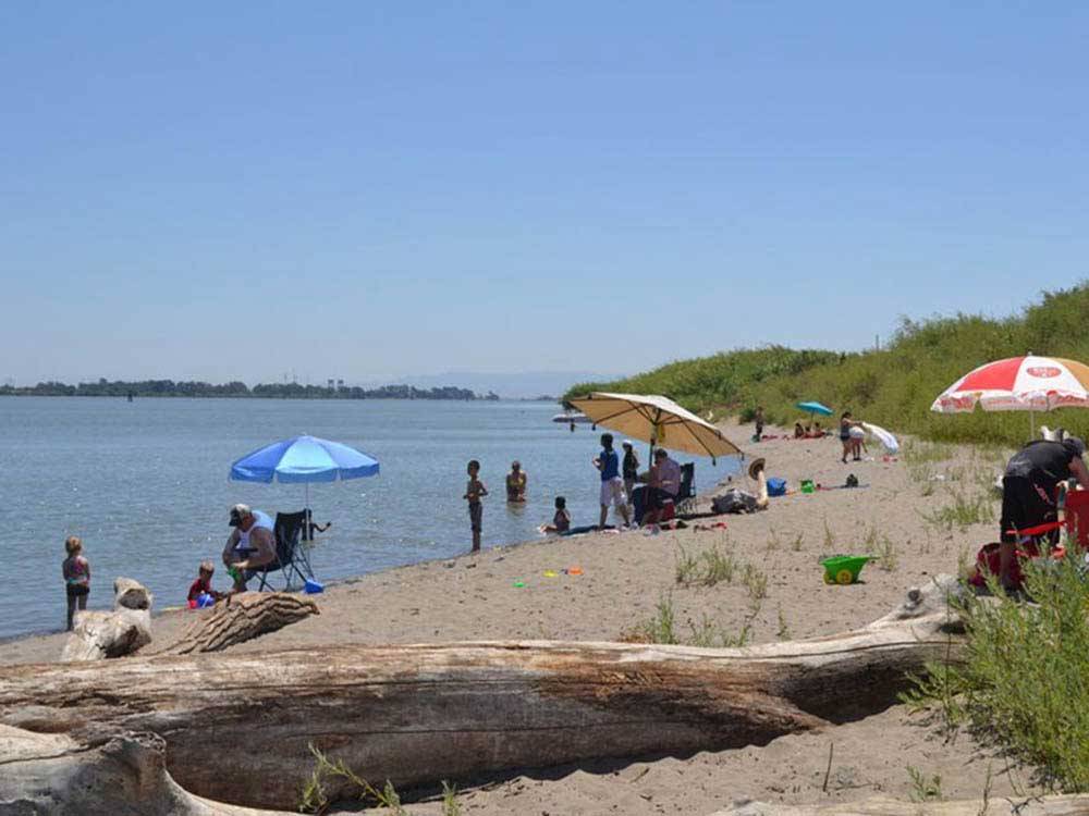 People on the beach at SANDY BEACH COUNTY PARK AND CAMPGROUND