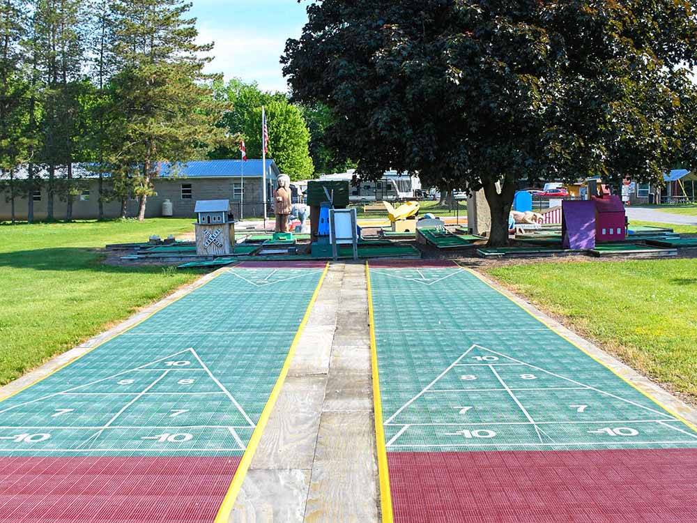 The shuffleboard courts at CHERRY GROVE CAMPGROUND