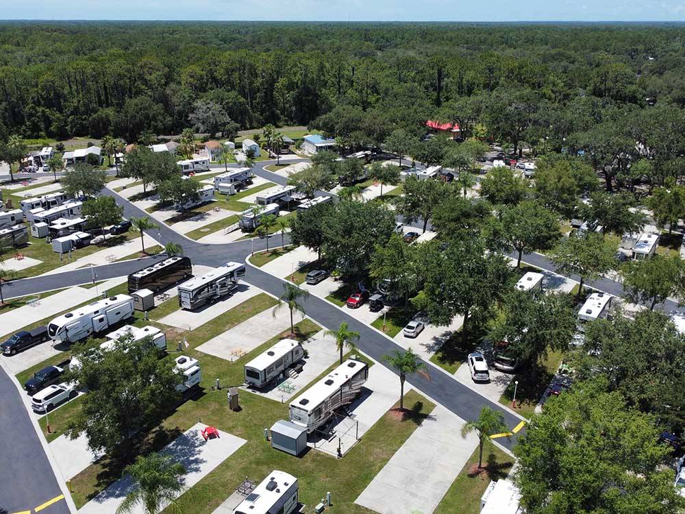 Another aerial view over resort at QUAIL RUN RV RESORT