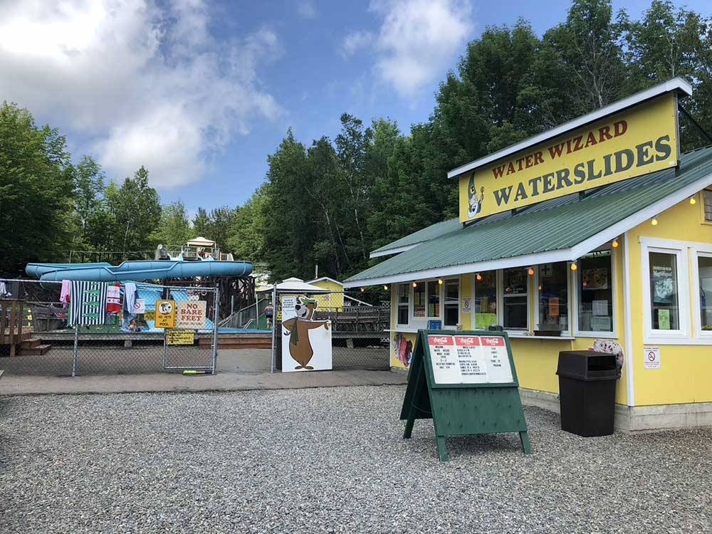 The food shack next to the water slides at YOGI BEAR'S JELLYSTONE PARK CAMP RESORTS