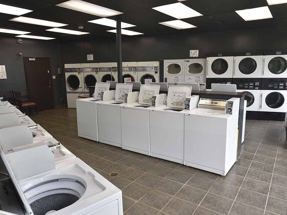 The large laundry room at GLOWING EMBERS RV PARK & TRAVEL CENTRE
