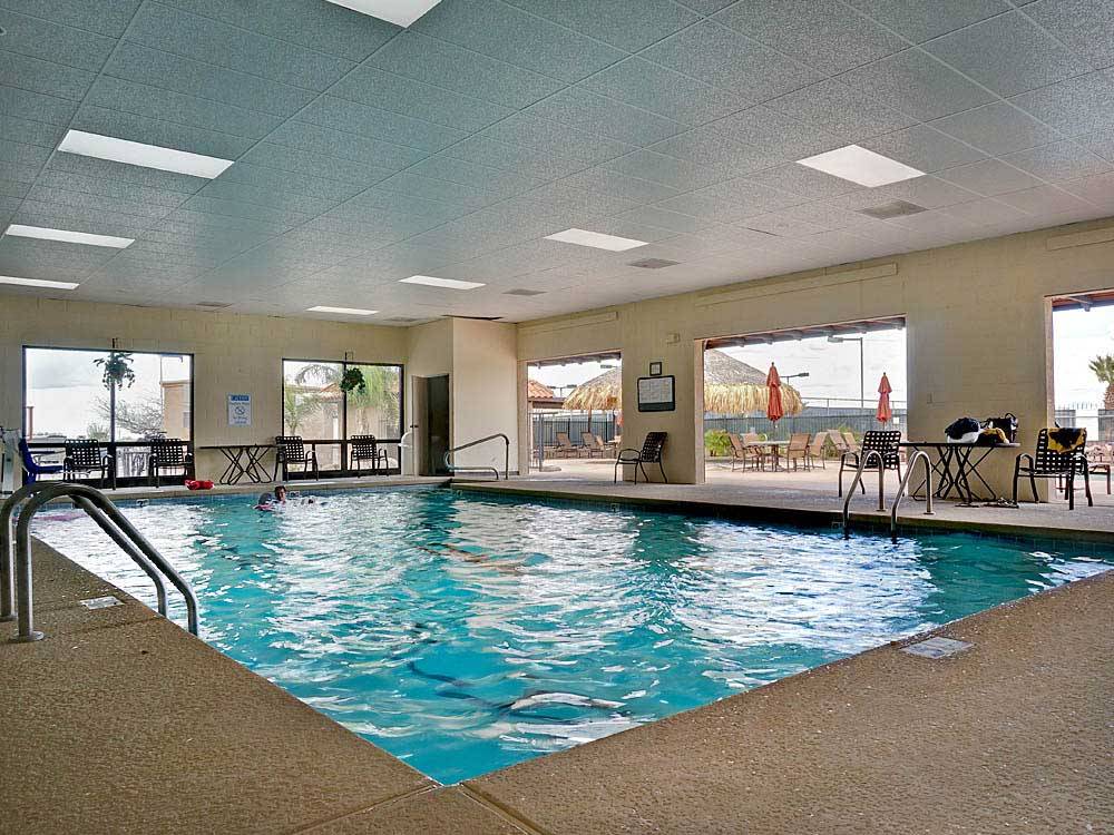 Indoor pool at VOYAGER RV RESORT & HOTEL