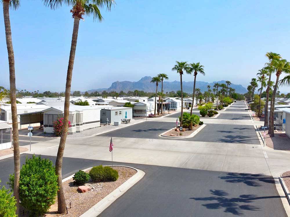Looking down the road at SUPERSTITION SUNRISE RV RESORT