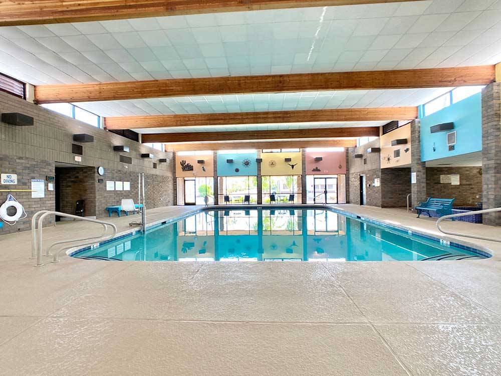 The indoor pool awaits you at SUPERSTITION SUNRISE RV RESORT
