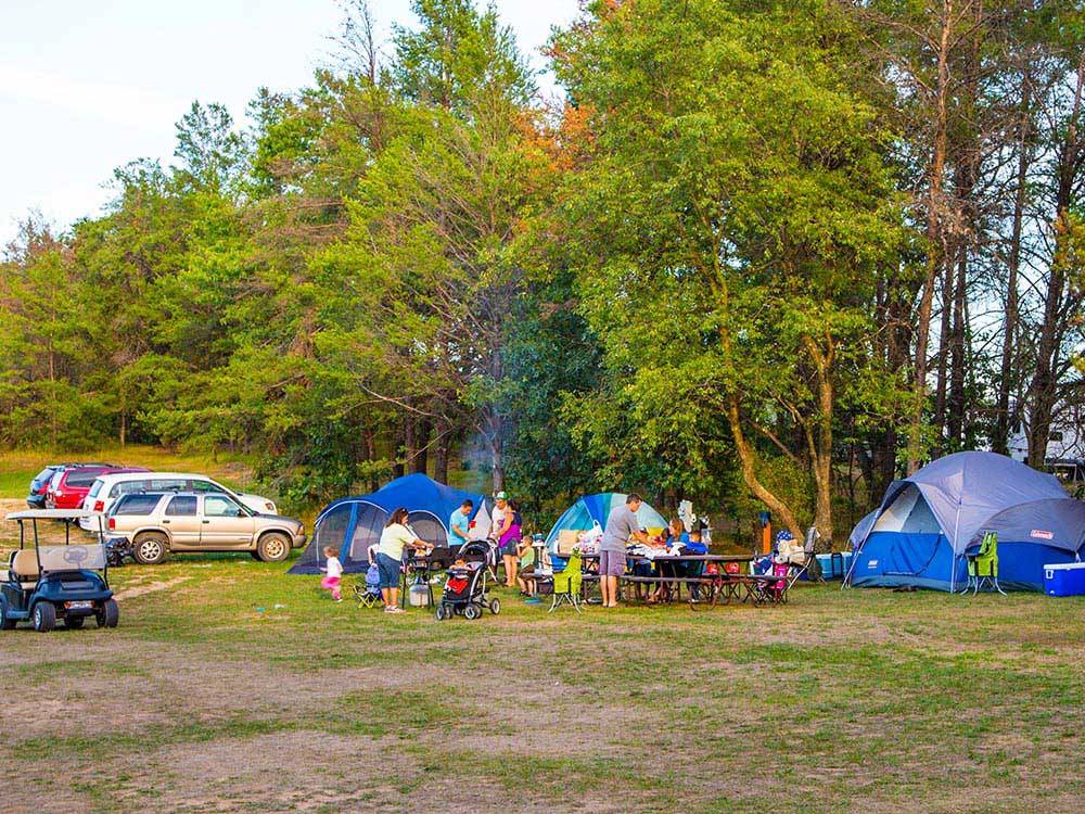 Tents camping at ARROWHEAD RV CAMPGROUND