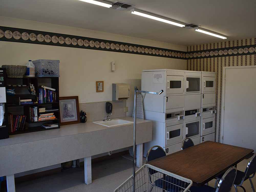 The dryers and lending library at ISSAQUAH VILLAGE RV PARK