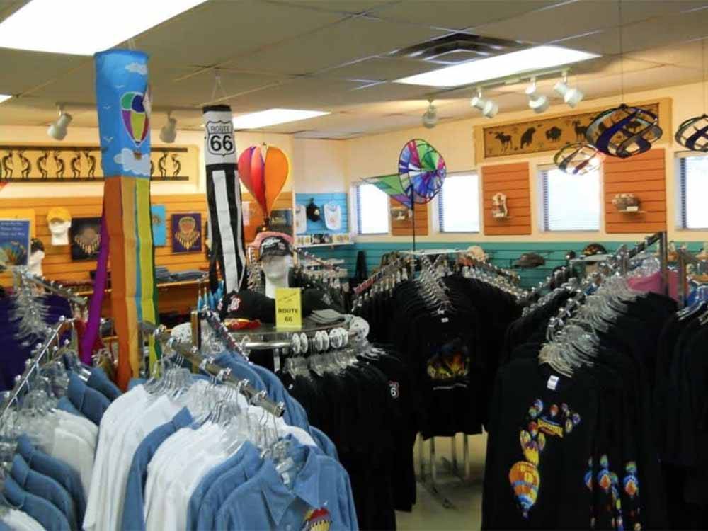 Merchandise in the general store at AMERICAN RV RESORT