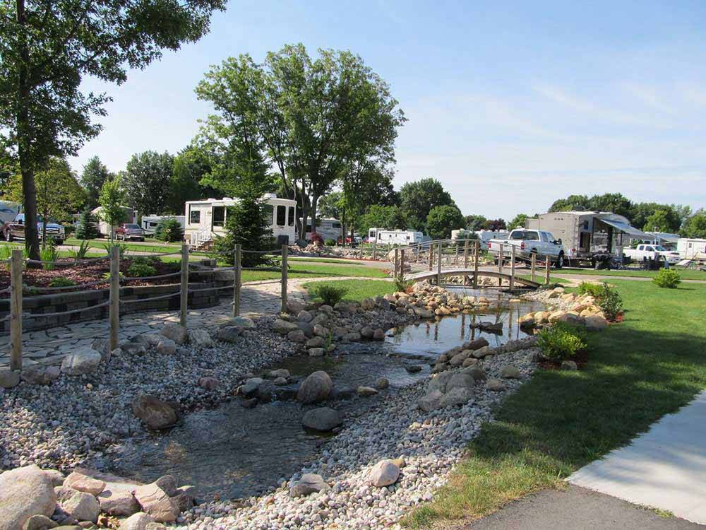 Trailers and RVs camping at PONCHO'S POND