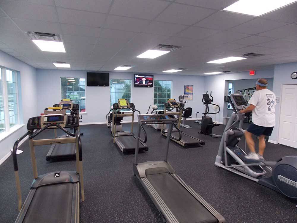 The exercise equipment at THE GREAT OUTDOORS RV NATURE & GOLF RESORT