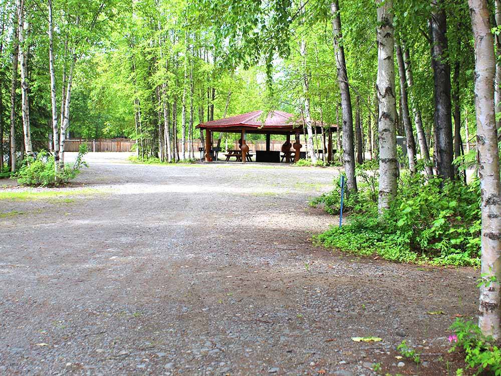 The large covered pavilion at THREE BEARS TRAPPER CREEK INN & RV PARK