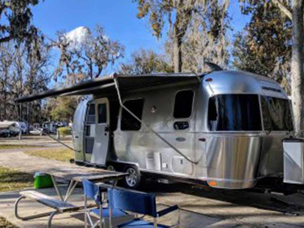 An Airstream Trailer in a RV space at OCALA NORTH RV RESORT