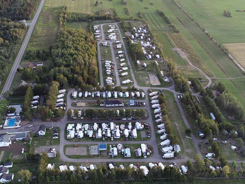 An aerial view of the campsites at CAMPING CHEZ JEAN, ENR.198004
