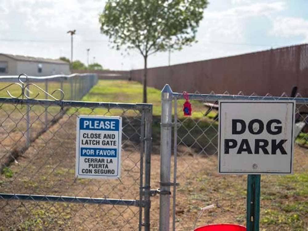 Dog park occupying long strip of land at TOWN & COUNTRY RV PARK
