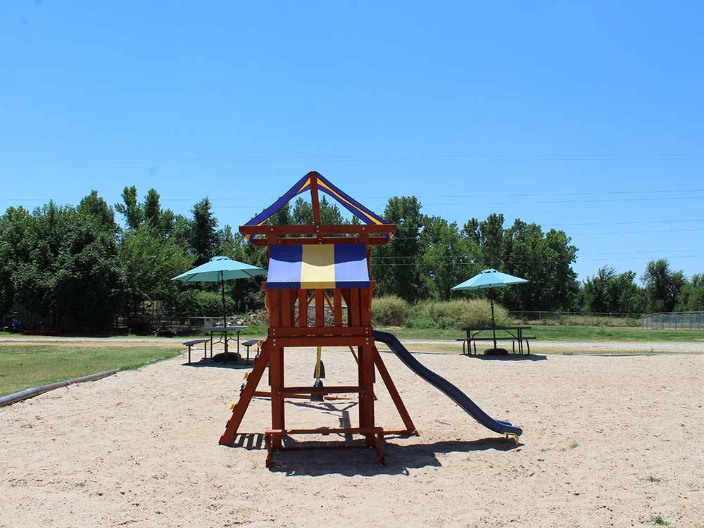 The playground equipment at ROCKWELL RV PARK
