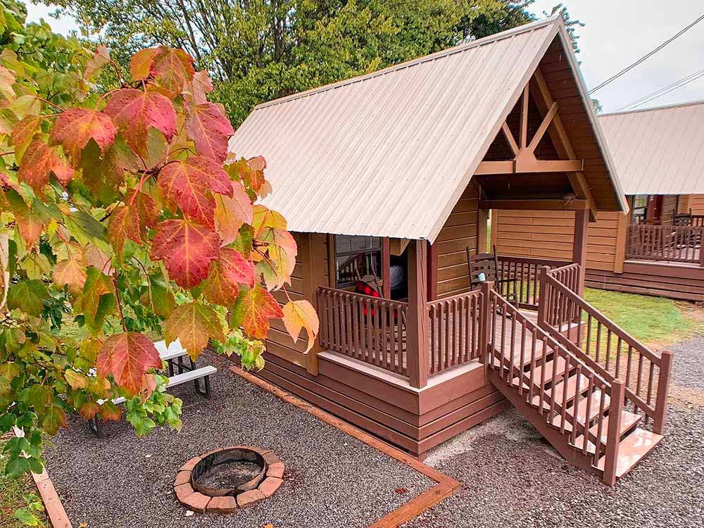 One of the rental camping cabins at SUN OUTDOORS PIGEON FORGE
