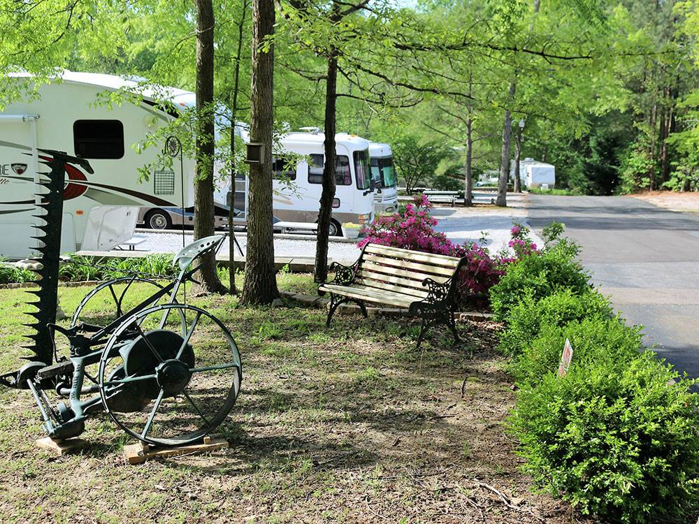 Trailers and RVs camping at CAMPGROUND AT BARNES CROSSING