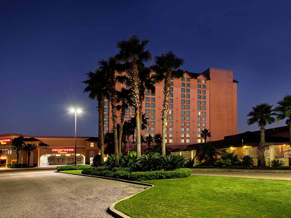 Night time view of exterior at HOLLYWOOD CASINO RV PARK- GULF COAST