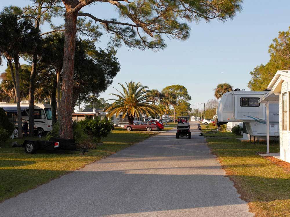 Road leading into campground at ENCORE ROSE BAY