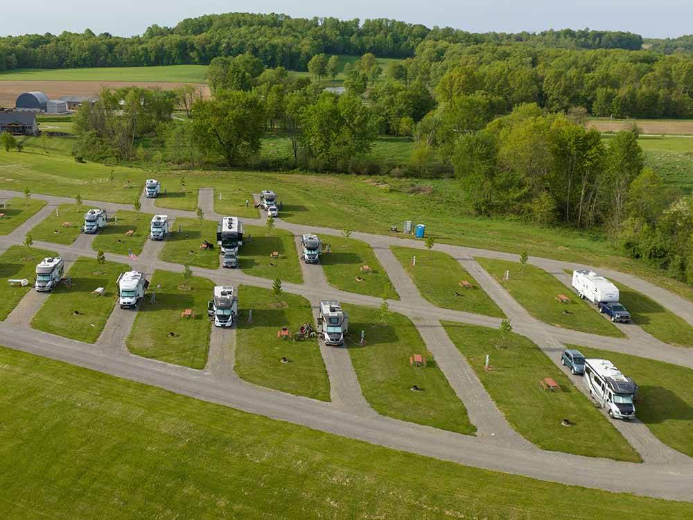 Aerial view of the campground at BAYLOR BEACH PARK WATER PARK & CAMPGROUND