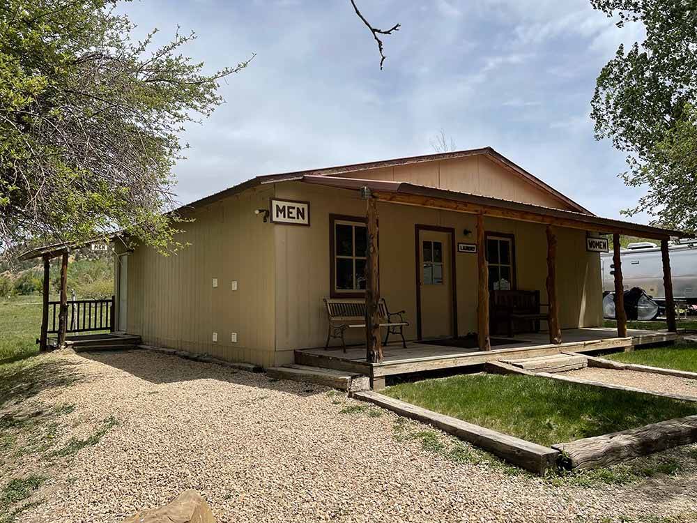 The bathhouse and laundry room at BAUER'S CANYON RANCH RV PARK