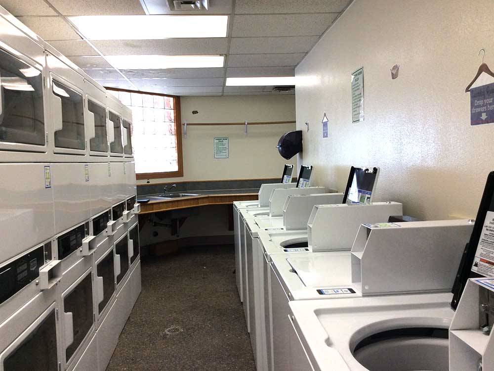 Interior of the laundry room at COEUR D'ALENE RV RESORT