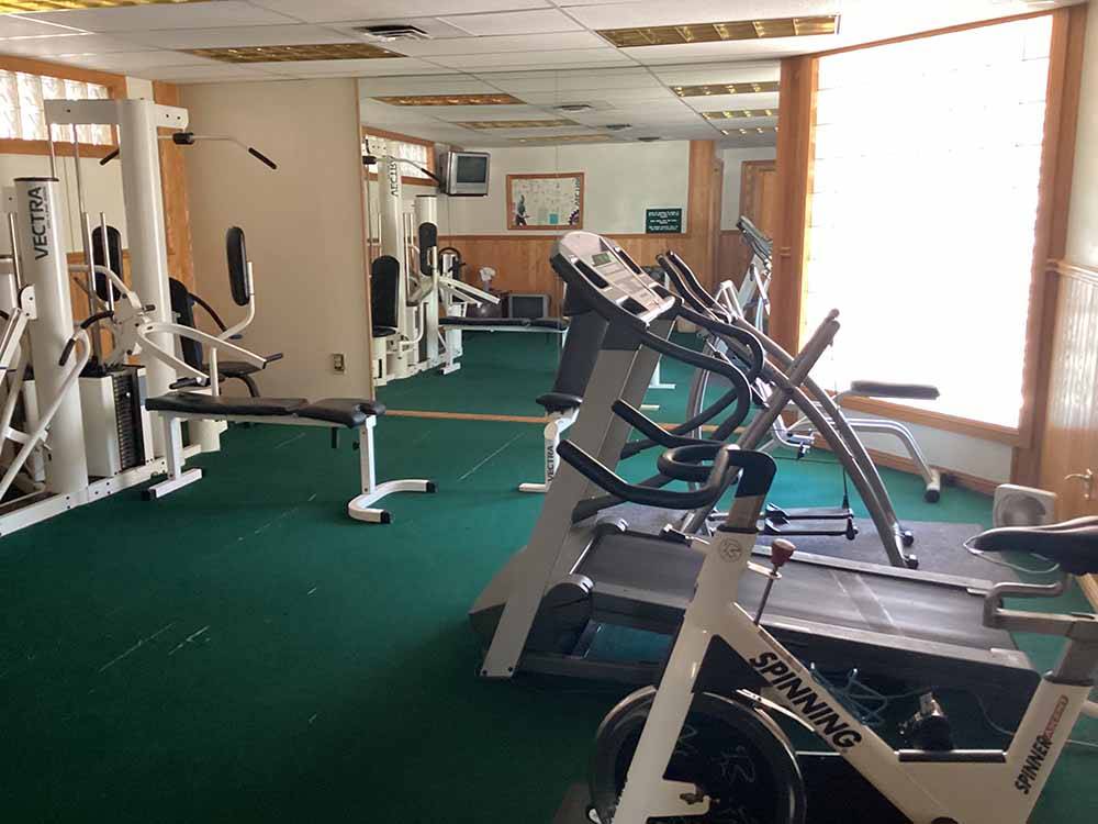 The exercise machines at COEUR D'ALENE RV RESORT