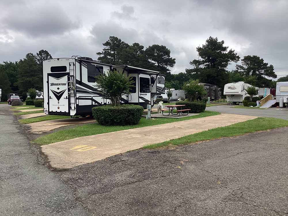 The paved pull thru RV sites at TRAVELCENTERS OF AMERICA RV PARK