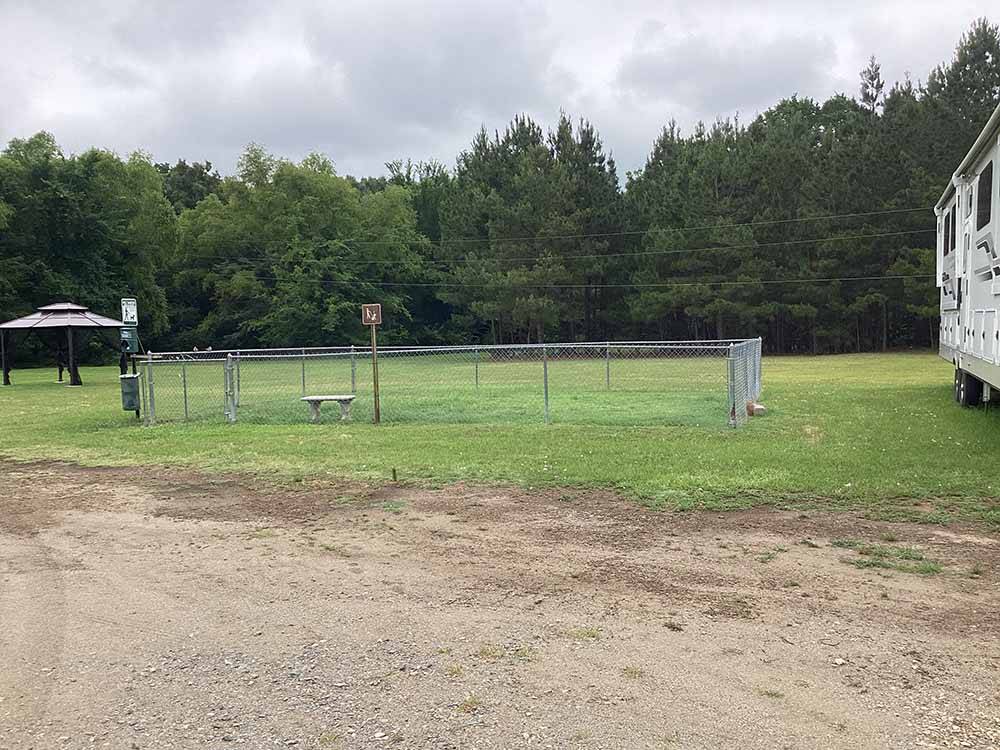 The fenced in pet area at TRAVELCENTERS OF AMERICA RV PAR