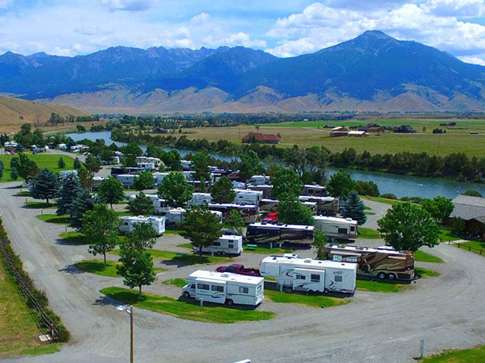 Magnificent aerial view at YELLOWSTONE'S EDGE RV PARK