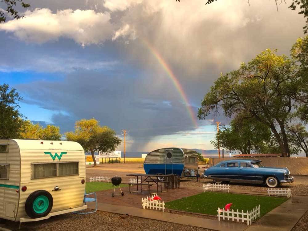 A rainbow going over the campground at ENCHANTED TRAILS RV PARK & TRADING POST