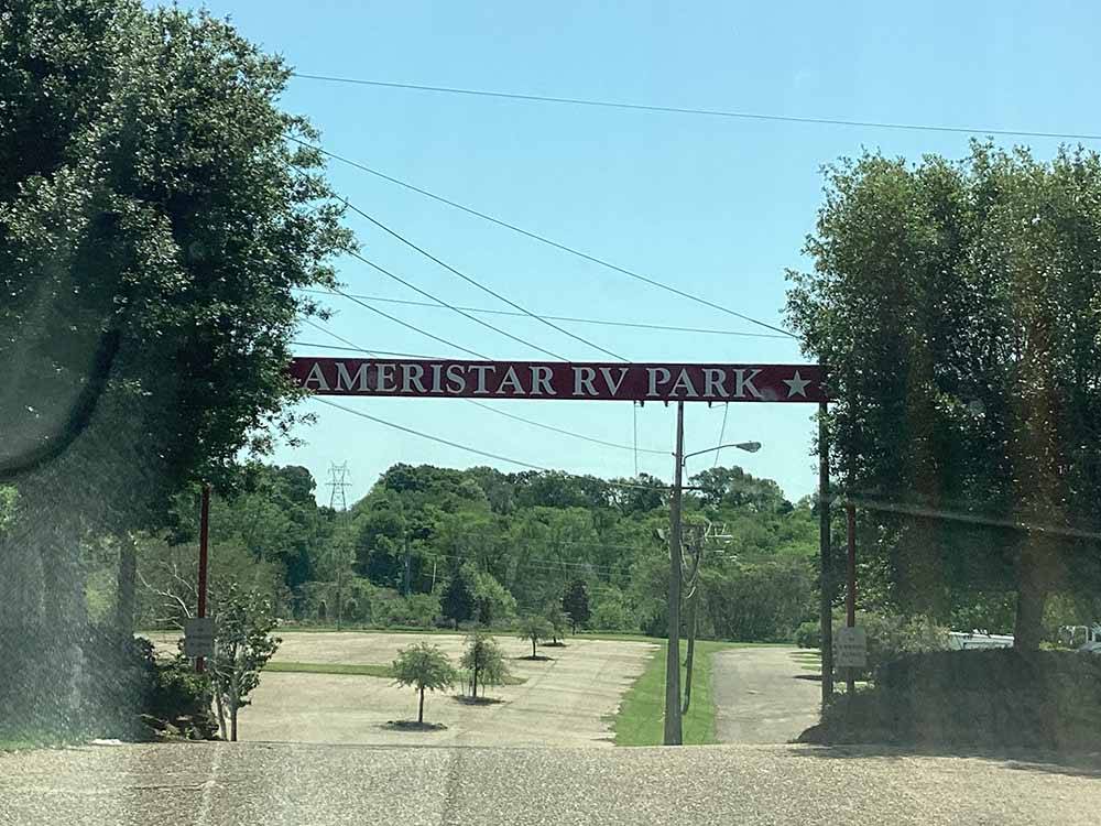 The front sign for the RV park at AMERISTAR CASINO & RV PARK