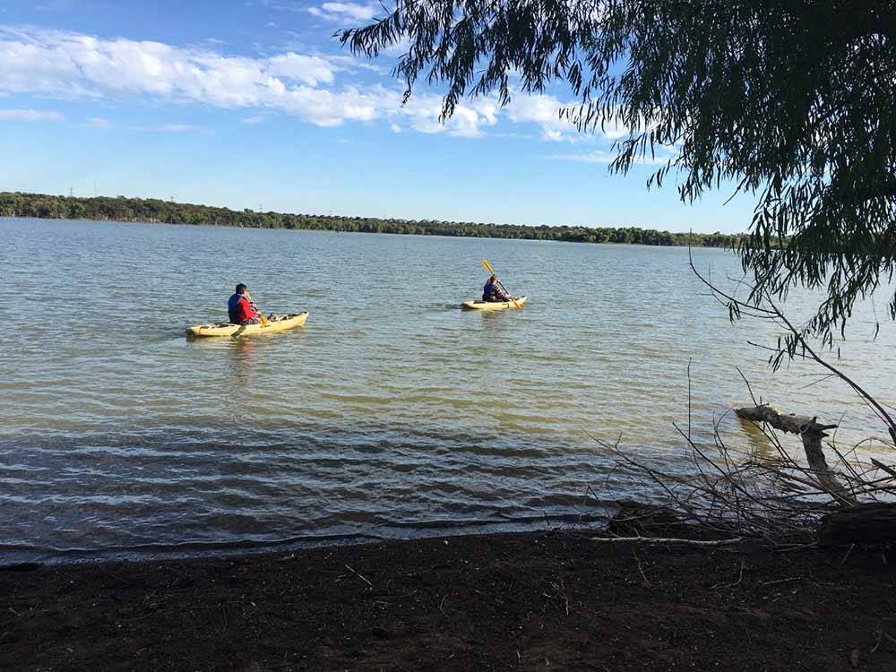 A couple of kayakers at LOYD PARK CAMPING CABINS & LODGE