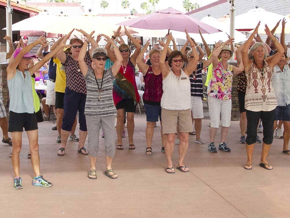 Women campers exercising at TOWERPOINT RESORT