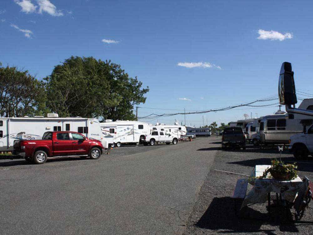 Campers in campsites at LIBERTY HARBOR MARINA & RV PARK