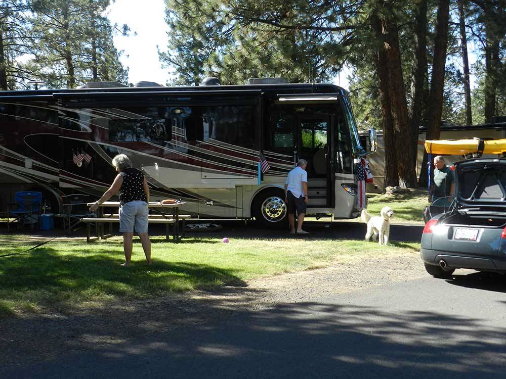 People camping in RV at SCANDIA RV PARK