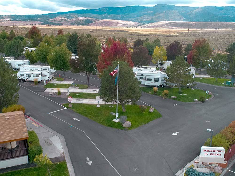 Magnificent aerial view of campground at BORDERTOWN CASINO & RV RESORT