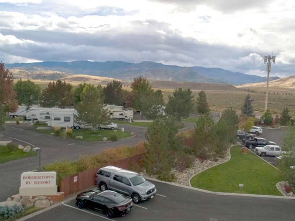 Fall view of park with hills in the background at BORDERTOWN CASINO & RV RESORT