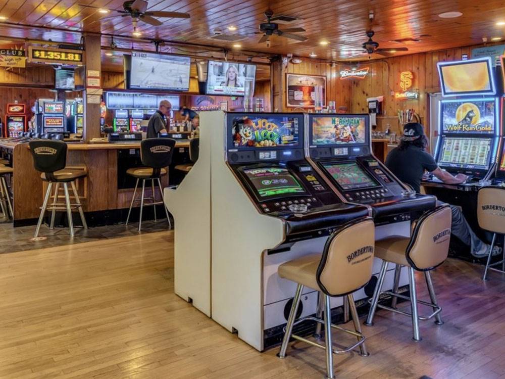 Slot machines inside of the bar at BORDERTOWN CASINO & RV RESORT