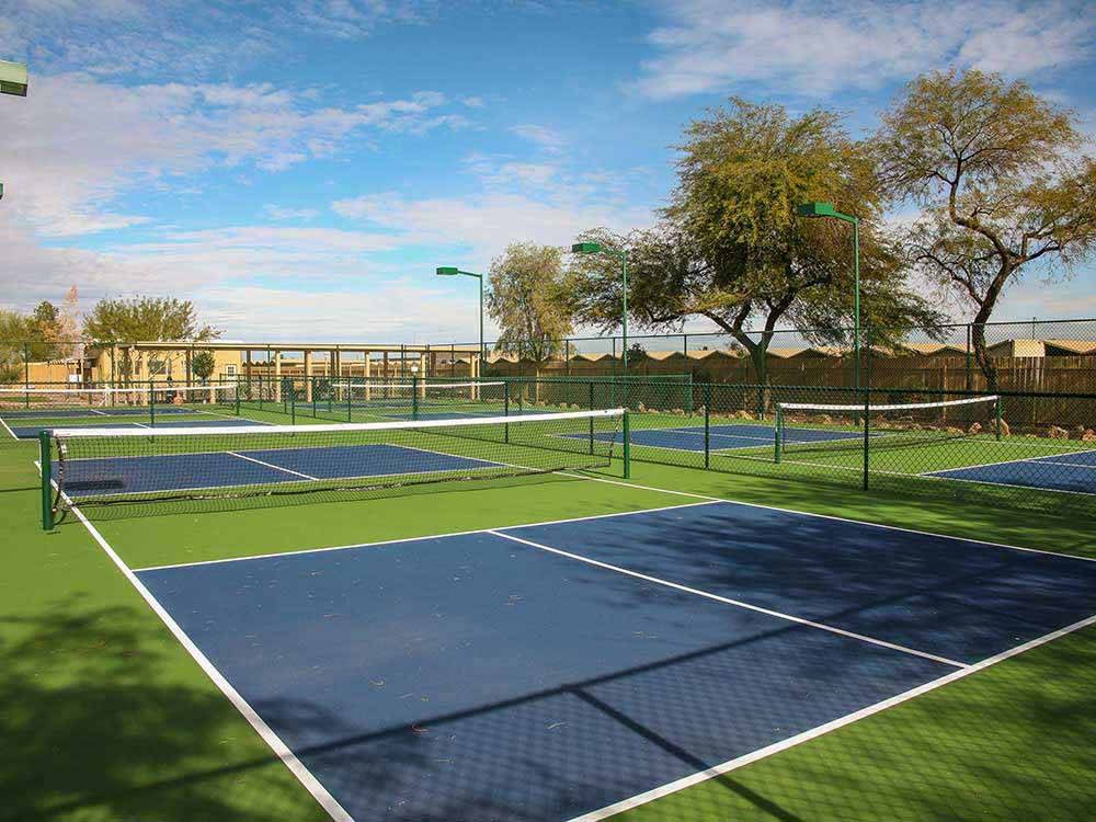 Tennis courts at COTTON LANE RV RESORT